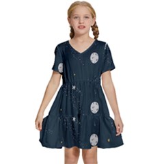 Universe Color Doodle , Art Kids  Short Sleeve Tiered Mini Dress by nateshop