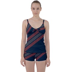 Abstract, Cool, Dark New, Pattern, Race Tie Front Two Piece Tankini by nateshop