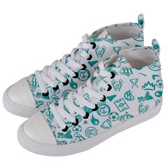 Background, Pattern, Sport Women s Mid-top Canvas Sneakers by nateshop