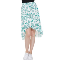 Background, Pattern, Sport Frill Hi Low Chiffon Skirt by nateshop