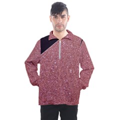 Abstract, Edge Style, Pink, Purple, Men s Half Zip Pullover by nateshop