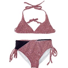 Abstract, Edge Style, Pink, Purple, Kids  Classic Bikini Set by nateshop