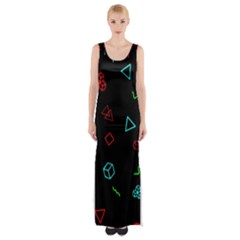 Black, Dark, Galaxy Thigh Split Maxi Dress by nateshop