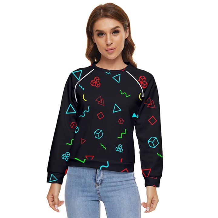 Black, Dark, Galaxy Women s Long Sleeve Raglan T-Shirt