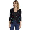 Black, Dark, Galaxy Women s One-Button 3/4 Sleeve Short Jacket View1