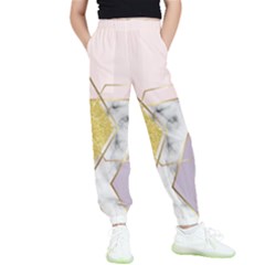 Geometric , Geometric, Gold, Marble, Pattern, Pink, Purple, Kids  Joggers by nateshop