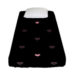 Heart, Background Fitted Sheet (single Size) by nateshop