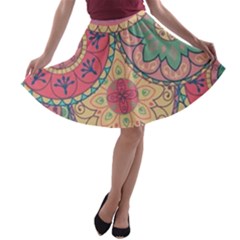 Pattern , Comic, Art, Supreme, Designs A-line Skater Skirt by nateshop