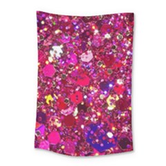 Pink Glitter, Cute, Girly, Glitter, Pink, Purple, Sparkle Small Tapestry by nateshop