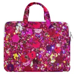 Pink Glitter, Cute, Girly, Glitter, Pink, Purple, Sparkle Macbook Pro 13  Double Pocket Laptop Bag by nateshop