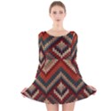 Fabric Abstract Pattern Fabric Textures, Geometric Long Sleeve Velvet Skater Dress View1