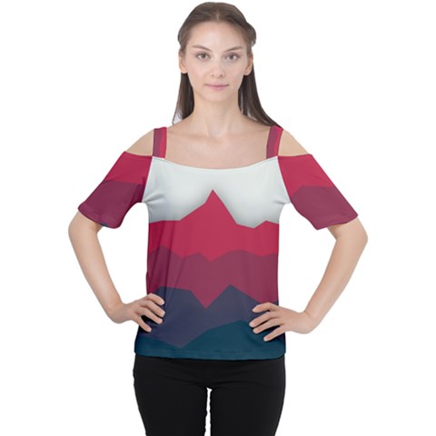 Minimalistic Colours, Minimal Colours, Pattern, Stoche Cutout Shoulder T-shirt by nateshop