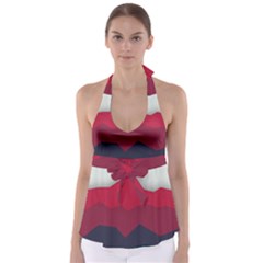 Minimalistic Colours, Minimal Colours, Pattern, Stoche Tie Back Tankini Top by nateshop