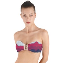 Minimalistic Colours, Minimal Colours, Pattern, Stoche Twist Bandeau Bikini Top by nateshop