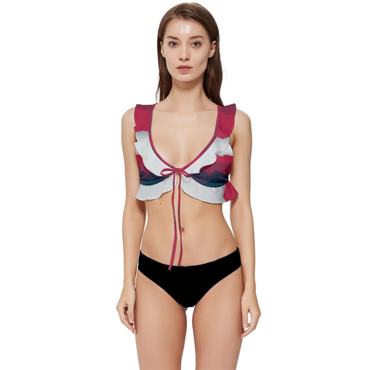 Minimalistic Colours, Minimal Colours, Pattern, Stoche Low Cut Ruffle Edge Bikini Top