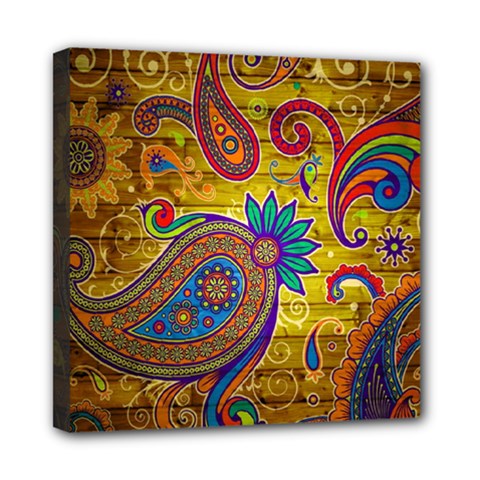 Pattern, Abstract Pattern, Colorful, Mini Canvas 8  X 8  (stretched) by nateshop