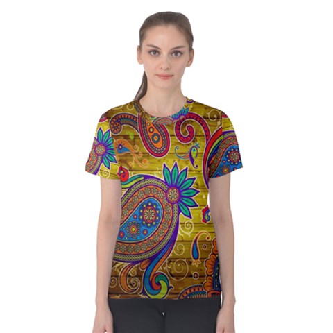 Pattern, Abstract Pattern, Colorful, Women s Cotton T-shirt by nateshop