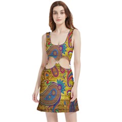 Pattern, Abstract Pattern, Colorful, Velour Cutout Dress by nateshop