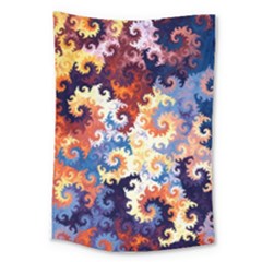 Spirals, Colorful, Pattern, Patterns, Twisted Large Tapestry