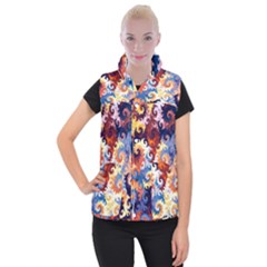 Spirals, Colorful, Pattern, Patterns, Twisted Women s Button Up Vest by nateshop