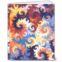 Spirals, Colorful, Pattern, Patterns, Twisted 8  X 10  Hardcover Notebook by nateshop