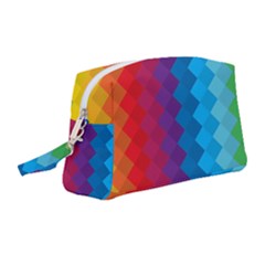 Rainbow Beautiful Seamless Pattern Wristlet Pouch Bag (medium)