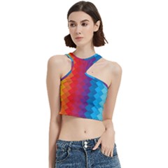 Rainbow Beautiful Seamless Pattern Cut Out Top