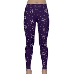 Zodiac Symbols Sign And Stars Pattern Seamless Pattern Classic Yoga Leggings by Cemarart