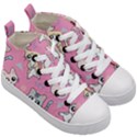 Cute Animal Little Cat Seamless Pattern Kids  Mid-Top Canvas Sneakers View3