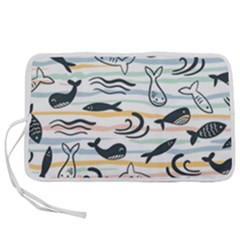 Seamless Vector Pattern With Little Cute Fish Cartoon Pen Storage Case (s) by Cemarart