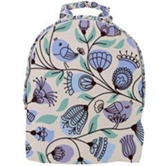 Bird Floral Blue Flower Retro Seamless Pattern Mini Full Print Backpack by Cemarart