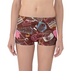 Sweet Food Seamless Pattern Boyleg Bikini Bottoms by Cemarart