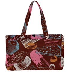 Sweet Food Seamless Pattern Canvas Work Bag by Cemarart