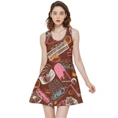 Sweet Food Seamless Pattern Inside Out Reversible Sleeveless Dress by Cemarart