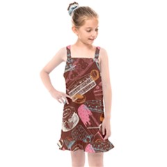 Sweet Food Seamless Pattern Kids  Overall Dress by Cemarart