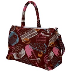 Sweet Food Seamless Pattern Duffel Travel Bag by Cemarart