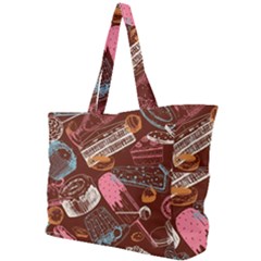 Sweet Food Seamless Pattern Simple Shoulder Bag by Cemarart