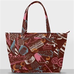 Sweet Food Seamless Pattern Back Pocket Shoulder Bag  by Cemarart