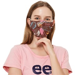 Sweet Food Seamless Pattern Fitted Cloth Face Mask (adult) by Cemarart