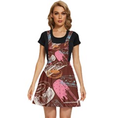 Sweet Food Seamless Pattern Apron Dress by Cemarart