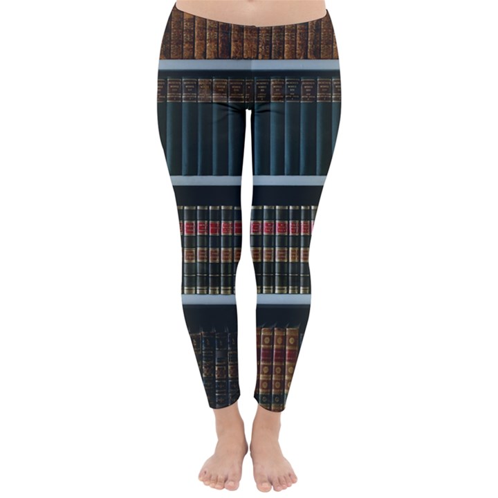 Books Bookshelf Library Education Classic Winter Leggings