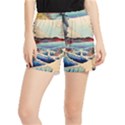 Wave Japanese Mount Fuji Women s Runner Shorts View1