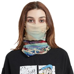 Wave Japanese Mount Fuji Face Covering Bandana (two Sides) by Grandong