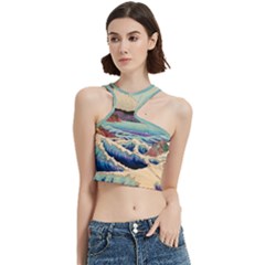 Wave Japanese Mount Fuji Cut Out Top