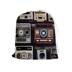 Retro Cameras Old Vintage Antique Drawstring Pouch (xl) by Grandong