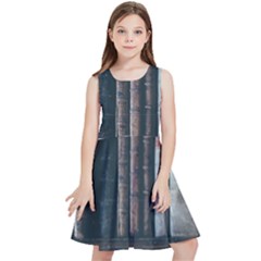 Aged Bookcase Books Bookshelves Kids  Skater Dress by Grandong