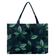 Foliage Zipper Medium Tote Bag