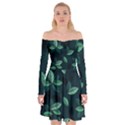 Foliage Off Shoulder Skater Dress View1