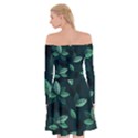 Foliage Off Shoulder Skater Dress View2