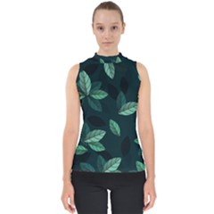 Foliage Mock Neck Shell Top